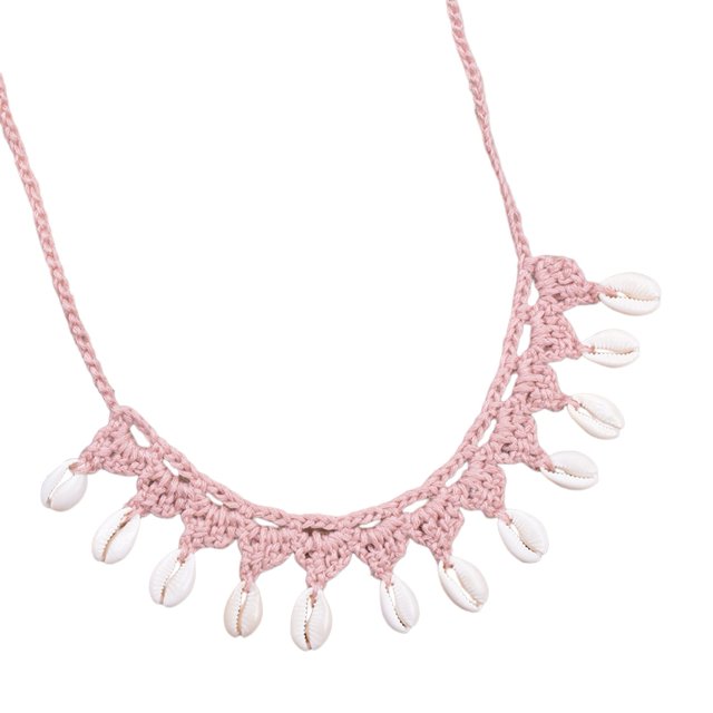 Kkkded Shell Necklace Ultralight Handmade Crochet Necklace - All - Match, Easy - wearing Choker for Women