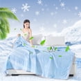 thumbnail image 2 of Btomtd Double Bedding Quilt Summer Cooler Quilt Suitable For All Seasons Soft Cover Quilt 39 Inches By 59 Inches, Blue, 2 of 9
