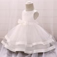 thumbnail image 4 of Robes pour Bébé Fille Robes de Tout-Petit Formelles Robe Blanche pour Fille Robes d'Anniversaire pour Filles Robe pour Filles 3-6 Mois, 4 of 9