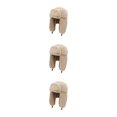 thumbnail image 2 of Decodeary Polyester Earflap Caps Autumn Non-shedding And Colorfast Head And Ears Cozy In Autumn No Loose khaki 3Set, 2 of 6