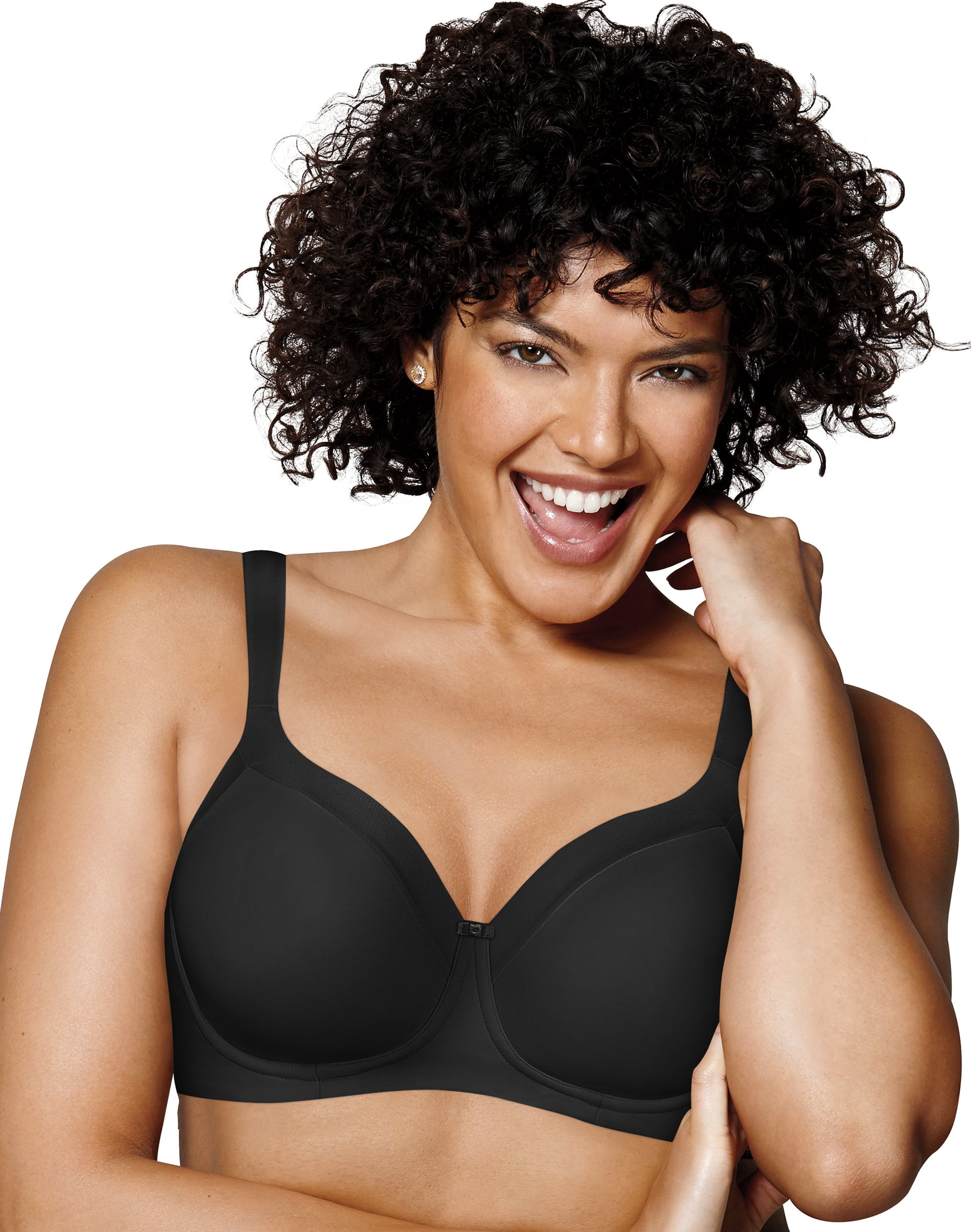 Playtex Womens Secrets Shaping Balconette Wirefree Bra, 40D, Black