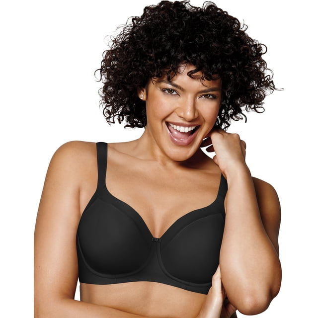 Playtex Soutien-Gorge Balconnet Sans Armatures Secrets Shaping pour Femmes, 40D, Noir