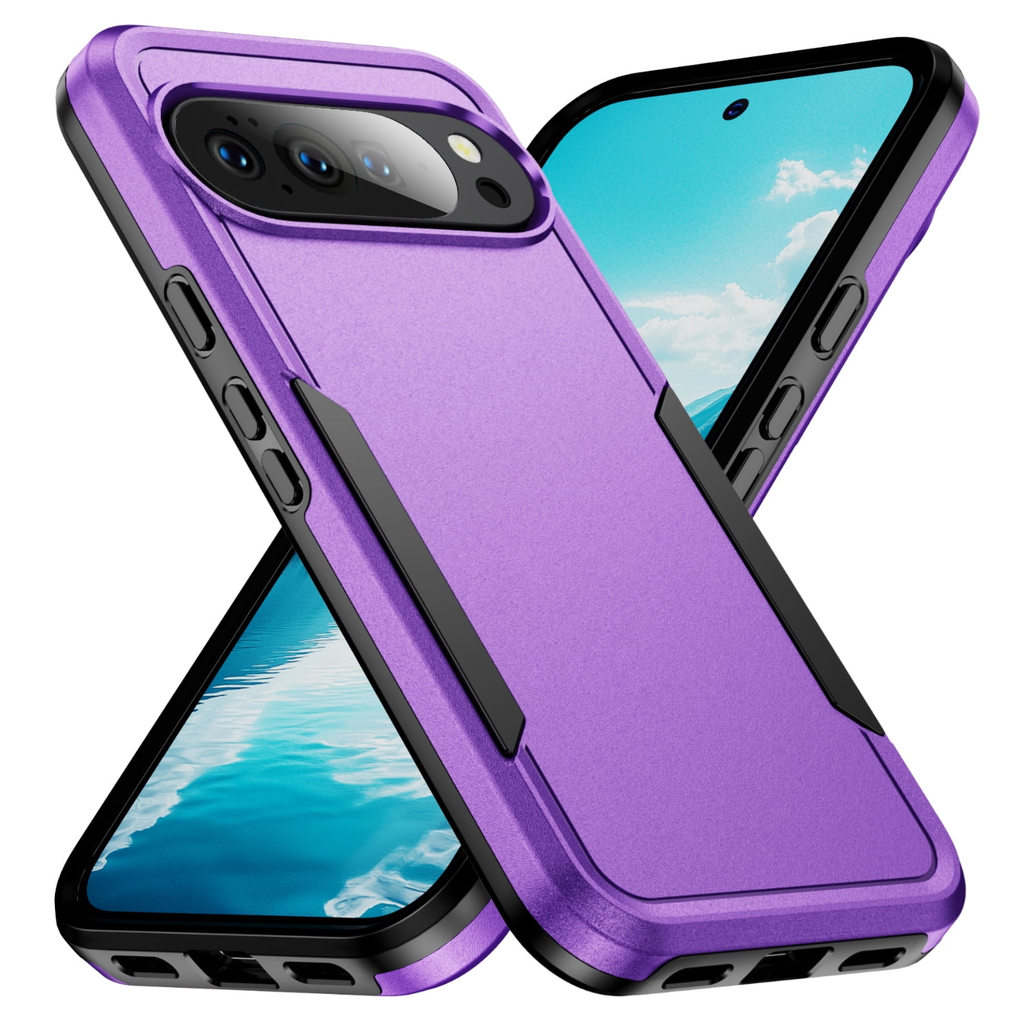 For Google Pixel 10 /10 Pro Case, Google Pixel 10 /10 Pro Case Dual Layer Hard PC Soft TPU Bumper Full Body Shockproof Strong and Durable Phone Case for Google Pixel 10 /10 Pro,Dust-Proof,K