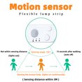 thumbnail image 4 of Strip Lights Infrared Motion Sensor Flexible 2W 3500K/6500K LED Tape Ribbon Lamp Festival Party Trimmable Screen Lighting Warm Light 4M, 4 of 8
