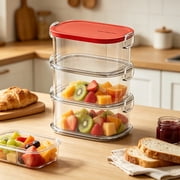 EARKITY Transparent Rectangular Plastic Food Storage Containers For The Home Ideal For Kitchen Snacks Dried Goods And Keeping Grains And Pulses Fresh