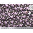 thumbnail image 2 of Soimoi Tissu Popeline de Coton Feuilles & Rose Imprimé Floral 1 Yard 42 Inch Wide, 2 of 3