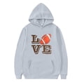 thumbnail image 1 of MIASHUI Sweat à Capuche Garçons Filles Enfants Rugby Imprimés Lettres Manches Longues Hauts Chauds, Gris, 5-6 Ans, 1 of 4
