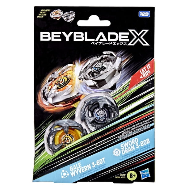 タケルライコウandザシアン Beyblade X Gale Wyvern 3-60T & Sword Dran 3-80B Dual Pack Set