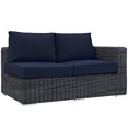 thumbnail image 1 of Modway Summon Causeuse d'Extérieur pour Patio Sunbrella® à Accoudoir Droit en Canvas Navy, 1 of 2
