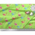thumbnail image 2 of Soimoi Crepe Silk Fabric Flamingo Bird Print Fabric by The Yard 42 Inch Wide, 2 of 3
