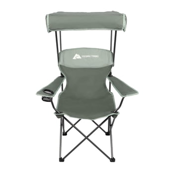 Ozark Trail Camping Chair with Shade, Polyester