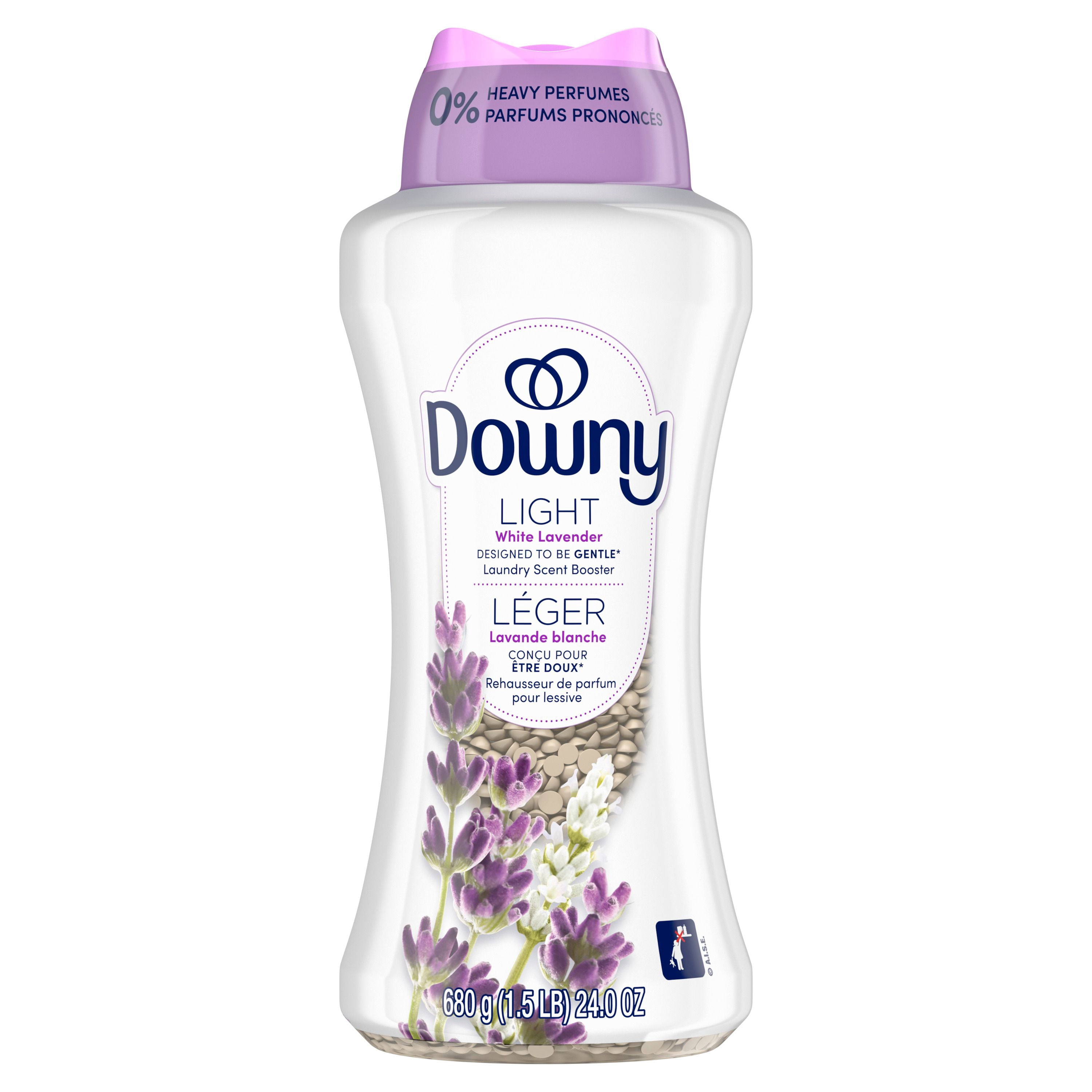 Downy Light Laundry Scent Booster Beads, White Lavender Scent, 680g, In-wash fabric beads designed to be gentle with a light boost of scent, No Heavy Perfumes