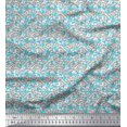 thumbnail image 1 of Soimoi Polyester Crepe Fabric Flower Artistic Printed Fabric 1 Yard 52 Inch Wide, 1 of 3