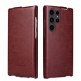 thumbnail image 1 of Flip Leather Case for Samsung Galaxy S25 Ultra - Top & Bottom Opening Design - Full Protection - Multiple Color Options (Brown,for Galaxy S25 Ultra), 1 of 6