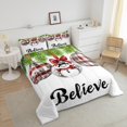 thumbnail image 4 of Xmas Bedding Set,Cartoon Snowman Comforter Sets King Size,Christmas Gift Down Comforter,Rustic Christmas Tree Bed Set, 4 of 7