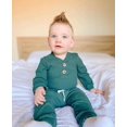 thumbnail image 1 of Combinaisons de Bébé en Tricot, Boutons Col Rond Manches Longues Haut + Pantalon Long Élastique, 1 of 6