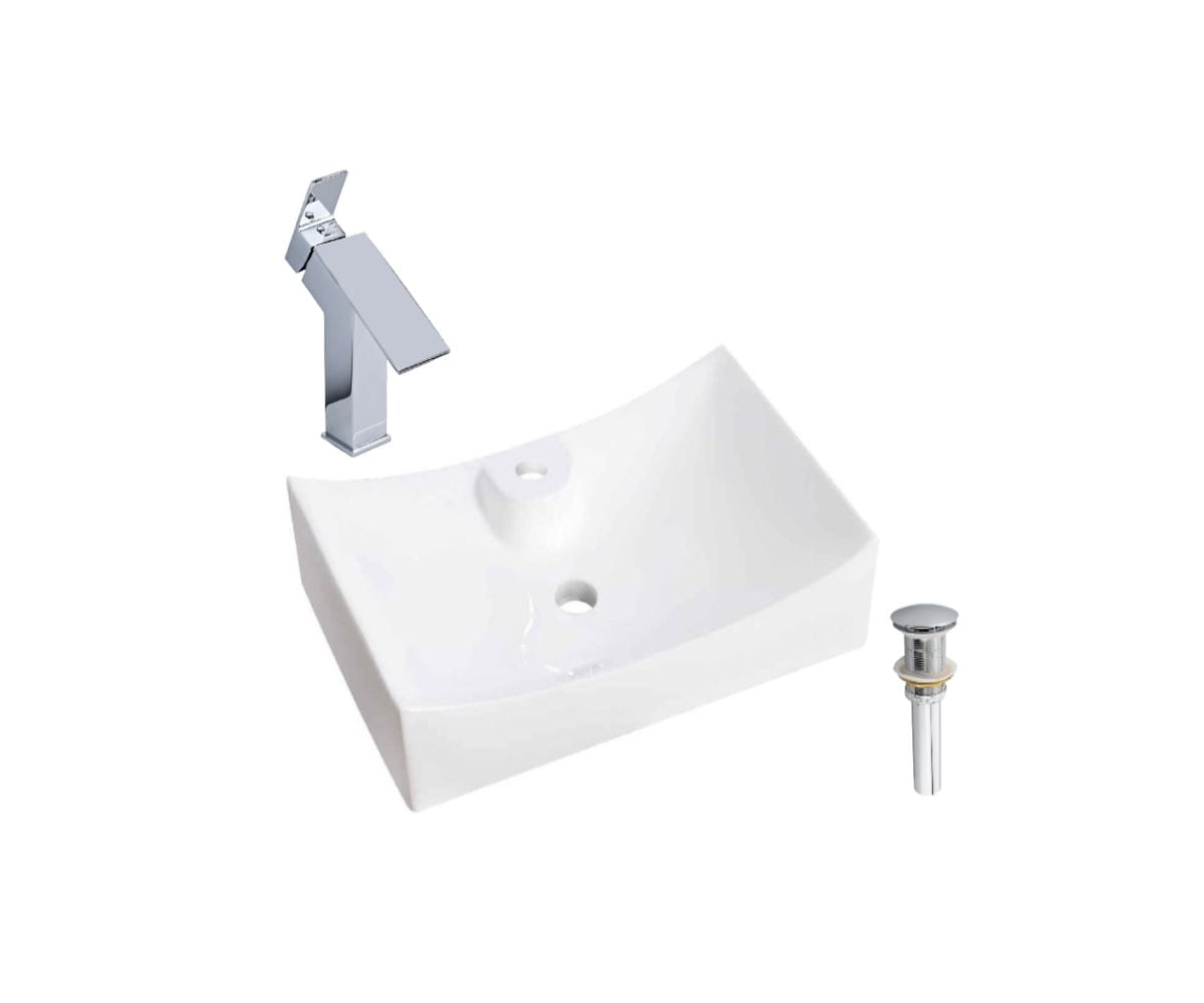 DROP Bath and Kitchen DR091476 Bathroom Vessel Sink Set