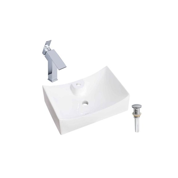 DROP Bath and Kitchen DR091476 Bathroom Vessel Sink Set