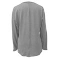 thumbnail image 5 of Yuyuzo Hauts Grande Taille pour Femmes Chic Mode Décontracté Couleur Unie Chemises de Bas Manches Longues Col Rond Hauts, 5 of 5