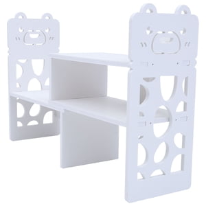 WHAMVOX 1Pc Small Bookshelf White Desktop Bookcase Book Storage Shelf Home Organizer
