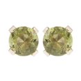 thumbnail image 1 of 10kt Yellow Gold 3 mm genuine peridot stud Earrings, 1 of 1
