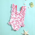 thumbnail image 3 of Sunnyoo Girls One-Piece Swimsuit Watermelon Print Ruffle Swimwear Bathing Suit, 3 of 6