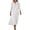 White, variant on Button-Down Dress For Women, Loose Fit with Pockets and Quarter Sleeves, Long Casual Maxi Dress for Spring and Summer