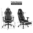 thumbnail image 2 of Costway Gaming Chair Racing High Back Office Chair w/ Footrest Black, 2 of 10