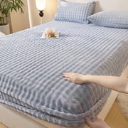 Amzcrzy Bedding, Bedspreads, Coverlets & Sets, Bed Sheet Winter Velvet Bed Piece Padded Bed Cover Mattress Protector Thickened Velvet Bed Cover Velvet Bedspread Rabbit Velvet Bedspread