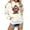 Beige, variant on Cow Print Cute Hooded Sweatshirt For Autumn And Winter Sweat Shirts Womens Plain Hoodie Women's Hooded Sweatshirt Hoodie Dress Women Ladies Hoodies White S