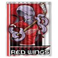 thumbnail image 1 of TOUXIHAA Rideau de Douche de Hockey Detroit Red Wings Ensemble de Rideaux de Salle de Bain avec Crochets Taille 60x72 Pouces, 1 of 5