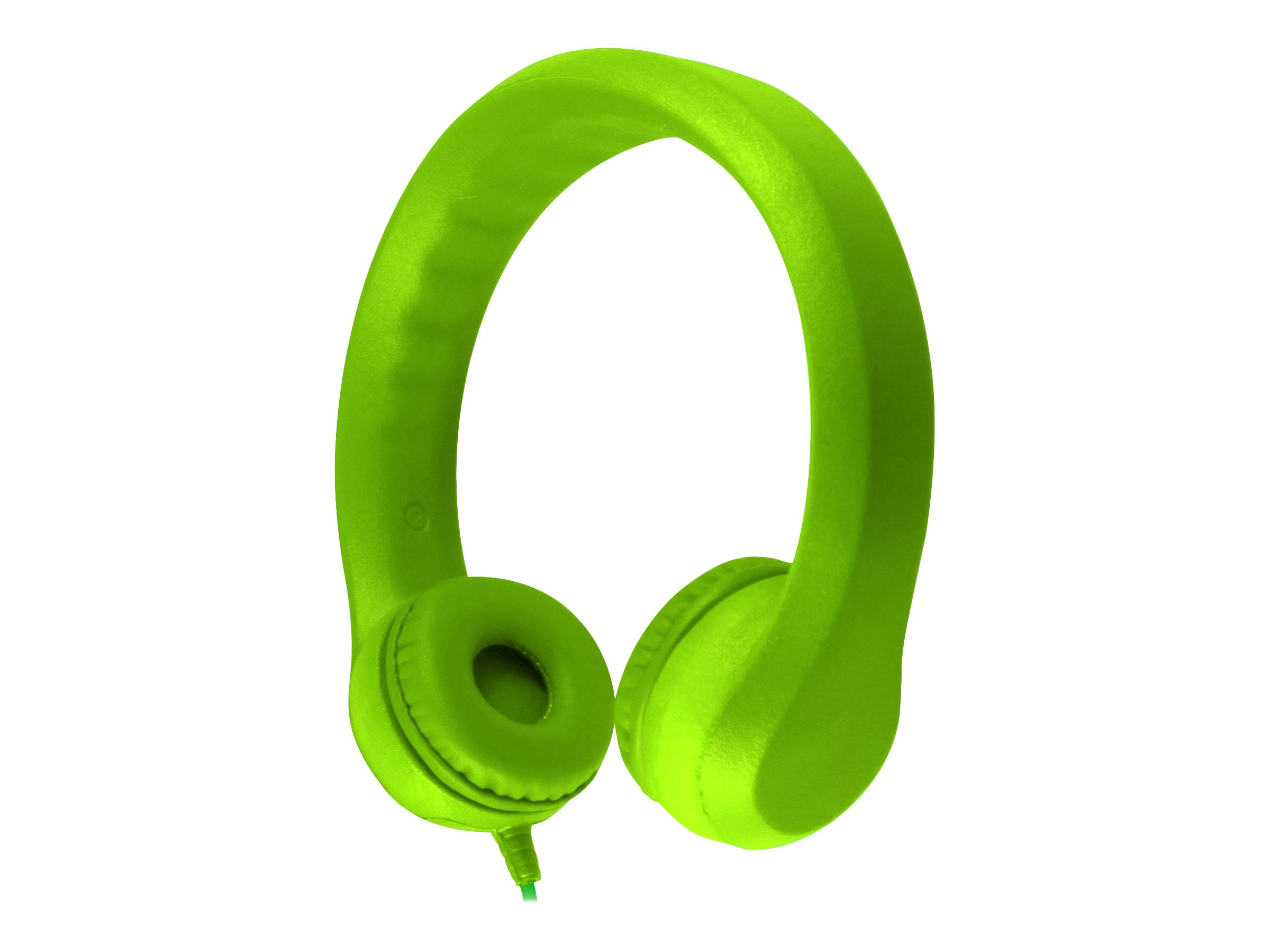 HamiltonBuhl Kid's Durable Foam Headphones, Children's Headphones for Classroom, Lime Green (Kids-GRN)