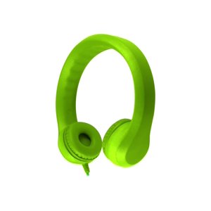 HamiltonBuhl Kid's Durable Foam Headphones, Children's Headphones for Classroom, Lime Green (Kids-GRN)