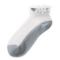 thumbnail image 2 of Women Casual Cute Solid Floral Mesh Splice Breathable Short Socks, 2 of 3