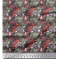 thumbnail image 1 of Soimoi Orange Viscose Chiffon Fabric Insect & Texture Print Sewing Fabric BTY 42 Inch Wide, 1 of 2