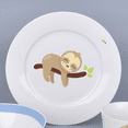 thumbnail image 4 of Vesta Baby 3 Piece Kids Ceramic Dinnerware Set - Blue Plate, Bowl, Cup - Sloth, 4 of 6