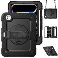 thumbnail image 1 of XYX For iPad Pro 11 inch Case 2024 (M4), 360 Rotating Shockproof Cover with Stand, Screen Protector, Shoulder Strap, Black, 1 of 7