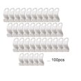 thumbnail image 3 of 100 Pcs Crochets de Connecteur pour Cintres, Mini Crochets en Cascade pour Cintres en Velours Câlins, Cintres en Bois, Robustes et Gain de Place pour Garde-Robe (Blanc), 3 of 9