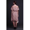 thumbnail image 4 of Bimba Robe Droite à Épaules Dénudées Style Chic pour Femmes à Imprimé d'Oiseaux Roses Tunique d'Été - Grand, 4 of 6