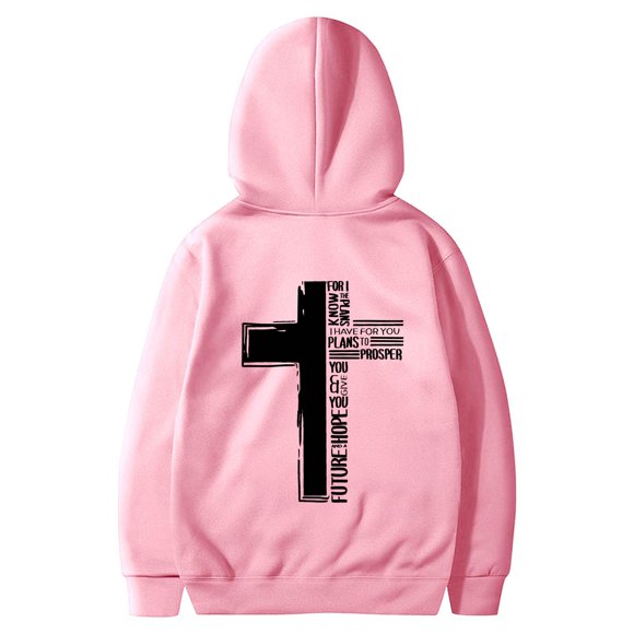 LUOGENLI Mens Hoodies Pullover Camo Male Long Sleeve Hooded Sweatshirt Solid Color Back Print Sweatshirt Men's Fashion Hoodies Pink Size S