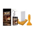 thumbnail image 1 of Fireplace Glass Cleaner Kit with Cloth and Sponge, for removeing stain tar and carbonized stains, 1 of 6