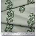 thumbnail image 2 of Soimoi Rayon Fabric Leaves Block Printed Craft Fabric by The Yard 42 Inch Wide, 2 of 5