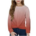 thumbnail image 1 of Posijego Chandail en Molleton pour Petite Fille, Col Rond, Manches Longues, Torsade devant, Crop Top Athlétique, 1 of 7