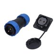thumbnail image 2 of Waterproof Connector, M28x1.5mm 4 Holes 2000 Milliohm  Insulation Resistance Square Firm Connection Industrial Socket  For Equipment 2 Pin,3 Pin,4 Pin, 2 of 8