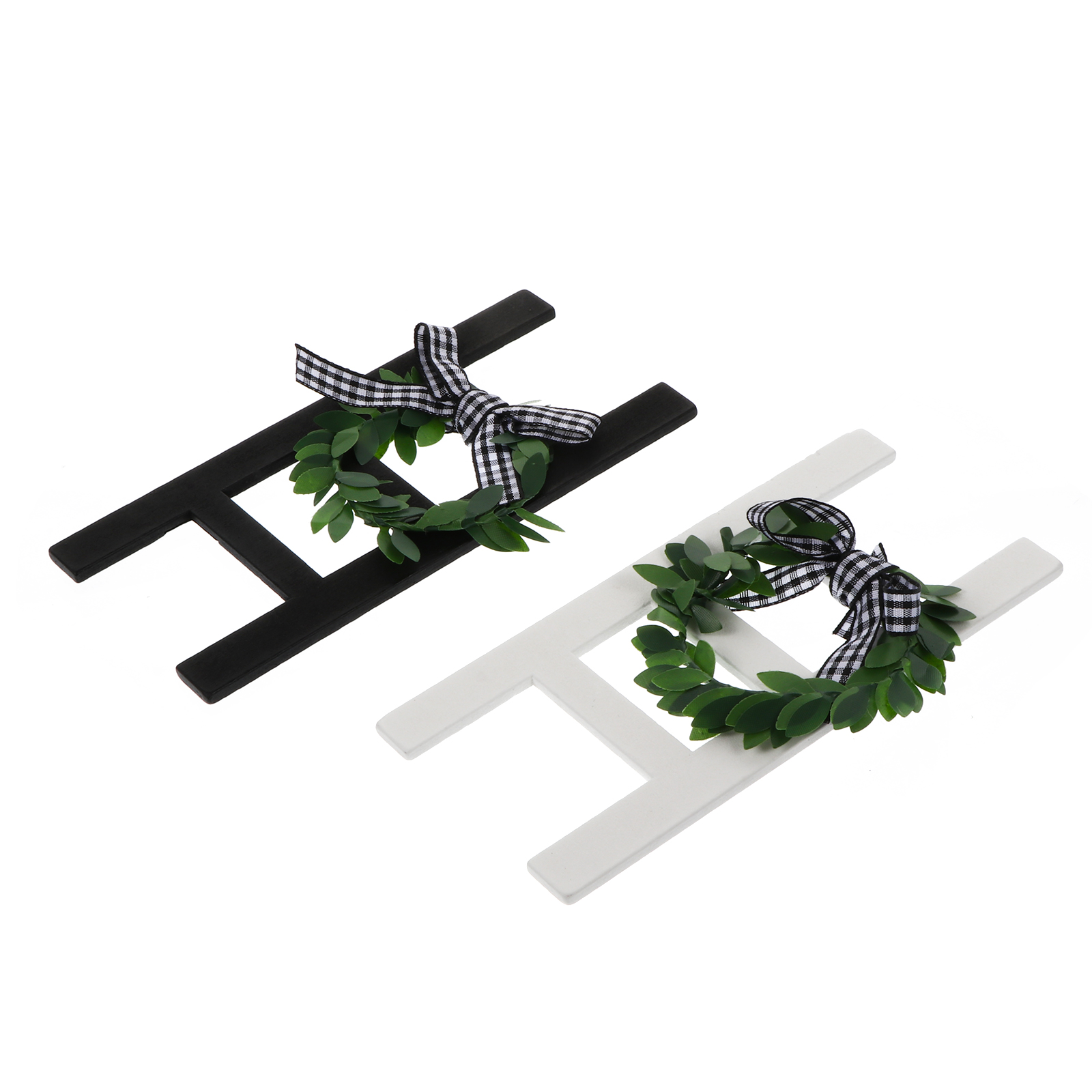 CHICHUMID 2Pcs Small Decorative Ladder Black Wood Vintage Wall Hanging