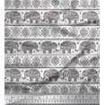 thumbnail image 1 of Soimoi Poly Georgette Fabric Aztec & Tribal Elephant Ethnic Print Fabric by the Yard 52 Inch Wide, 1 of 3