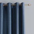 thumbnail image 3 of Hometrends Faux Silk 84" Grommet Room Darkening Window Curtain Panel, Blue, 3 of 7