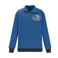 thumbnail image 4 of DPTALR Man Casual Patchwork Pullover Long Sleeve Stand Collar Zipper Blouse, 4 of 4