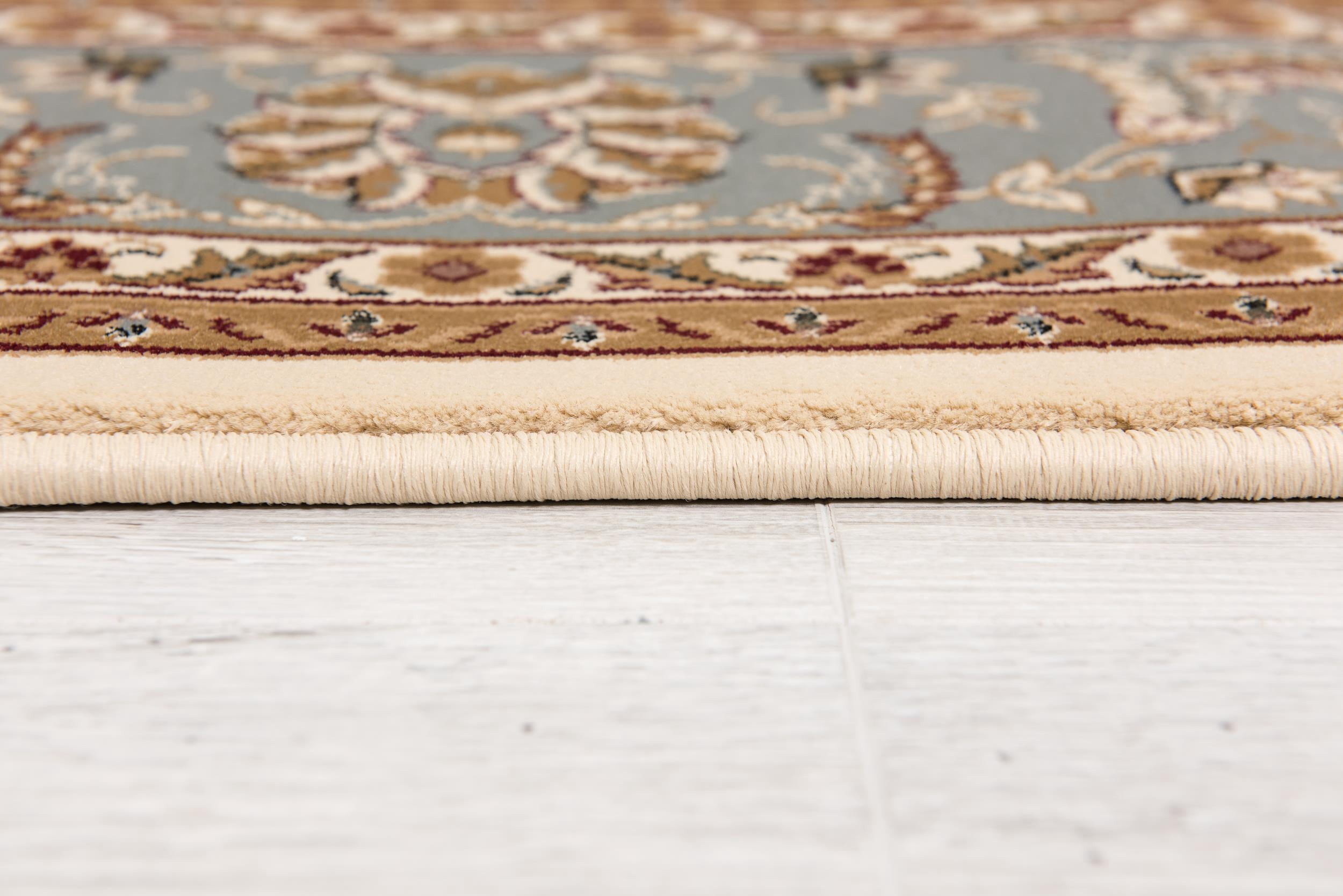 Tapis d'intérieur persan Rug Branch Majestic 2' x 19' (taille exacte : 2'3" x 19'), beige bleu, style traditionnel - Entrée, couloir, salle de bain et cuisine