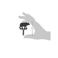 thumbnail image 2 of Village Wrought Iron WH-14-XS Bear Wall Hook Extra Small - Black, 2 of 2